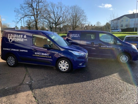 two new hadley and ottaway removal vans